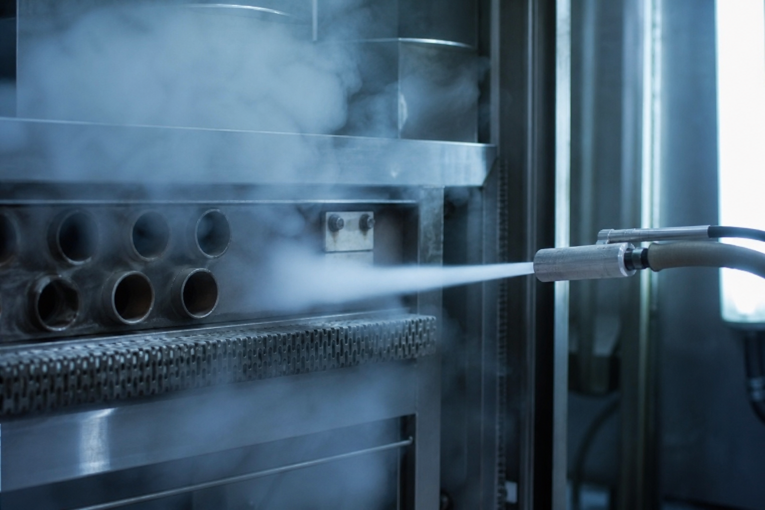 Onboard dry ice blasting remediation